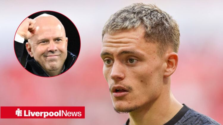 Liverpool manager Arne Slot and Bayer Leverkusen playmaker Florian Wirtz