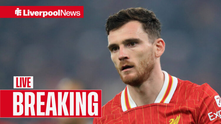 Liverpool left-back Andrew Robertson