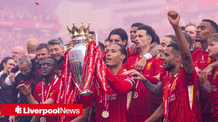 Liverpool lift Premier League trophy
