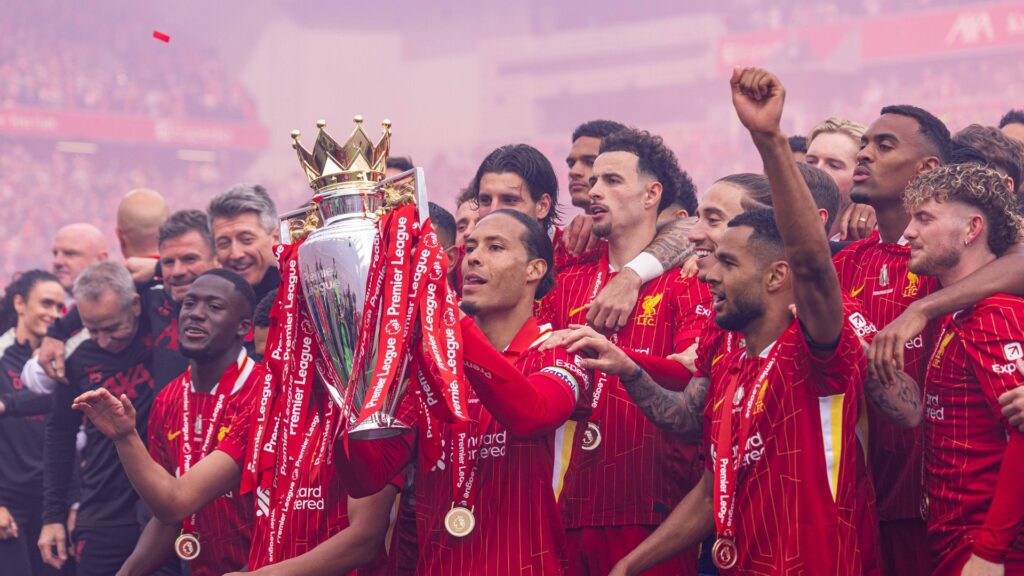 Van Dijk lifts Premier League trophy