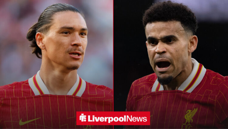 Liverpool forwards Darwin Nunez and Luis Diaz.