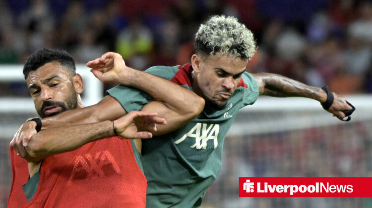 Luis Diaz and Mo Salah