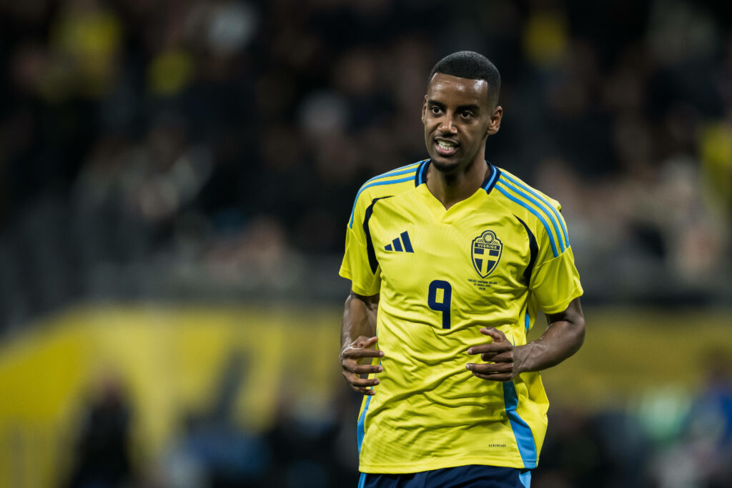Alexander Isak with his national team