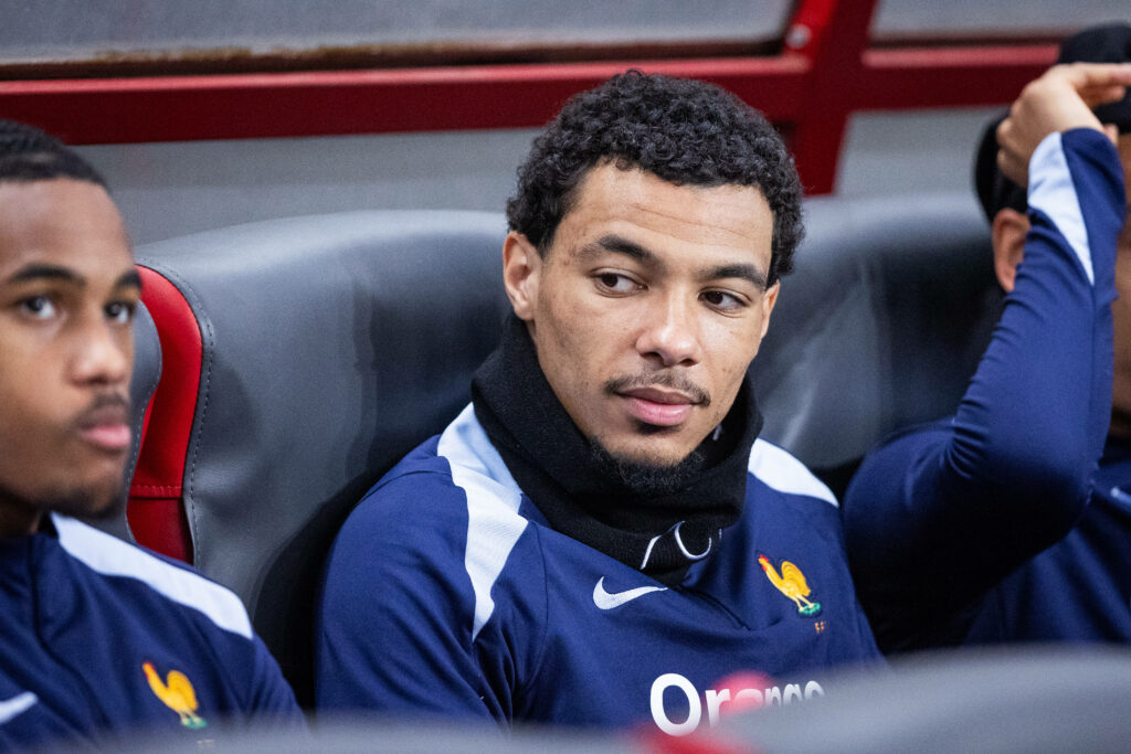 Liverpool's new striker Hugo Ekitike on the bench for France U21s