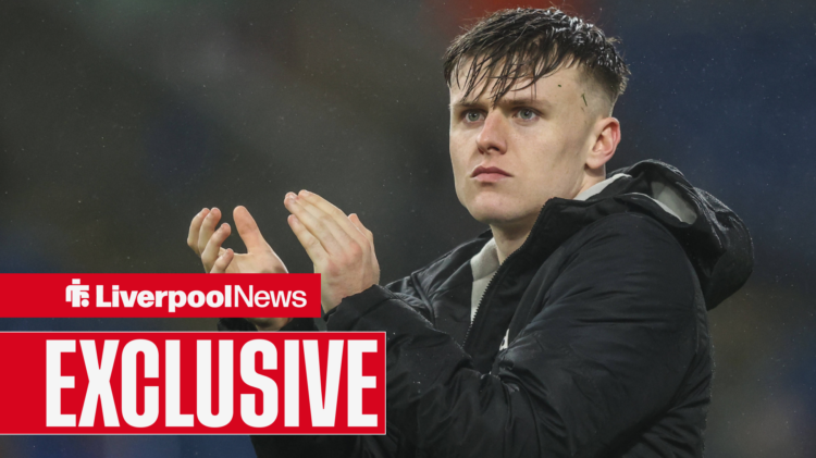 Ben Doak applauds fans during Middlesbrough loan.