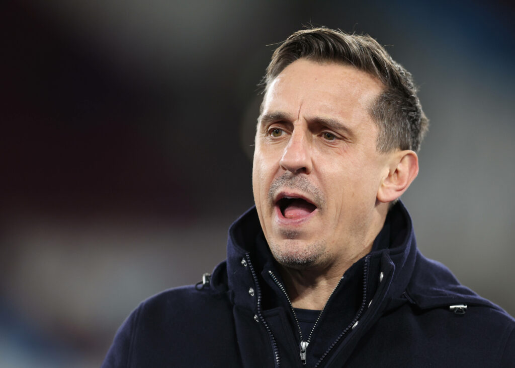 Gary Neville on punditary duties for Sky Sports