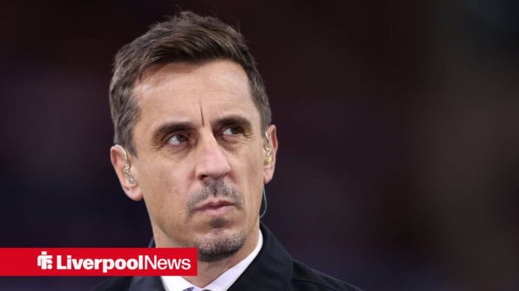 Sky Sports pundit Gary Neville looking intrigued