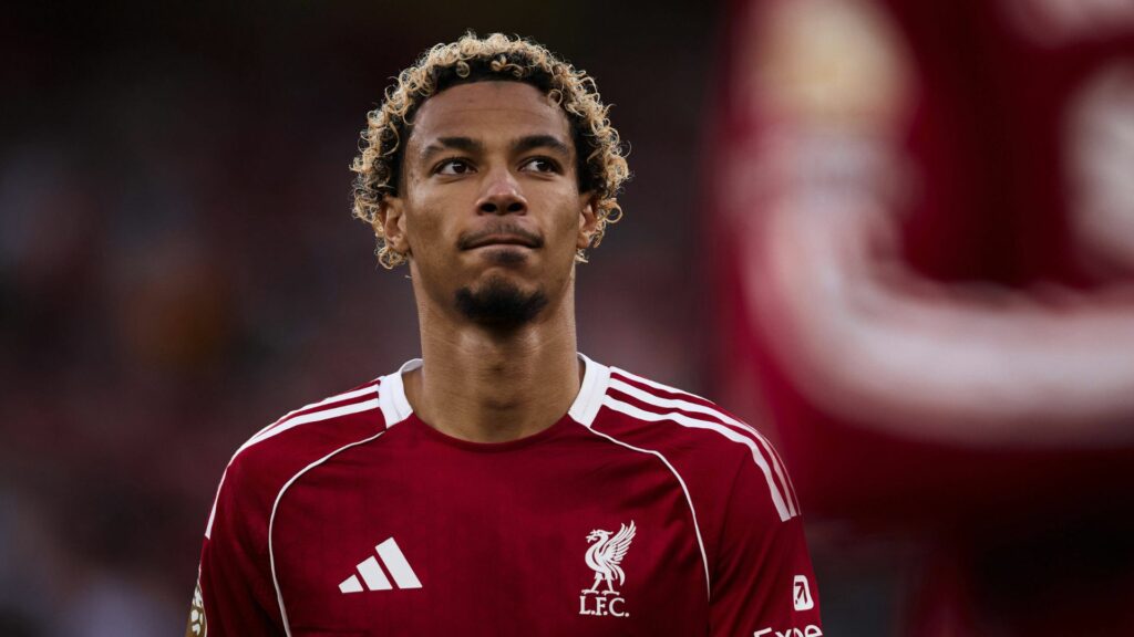 Hugo Ekitike in Premier League action for Liverpool