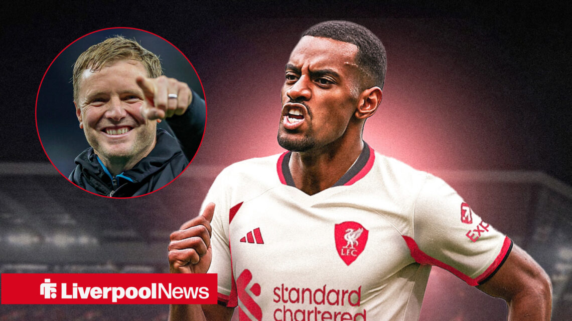 Alexander Isak and Newcastle manager Eddie Howe