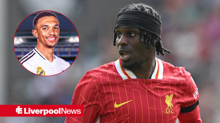 Jeremie Frimpong made his Liverpool debut v Bournemouth.