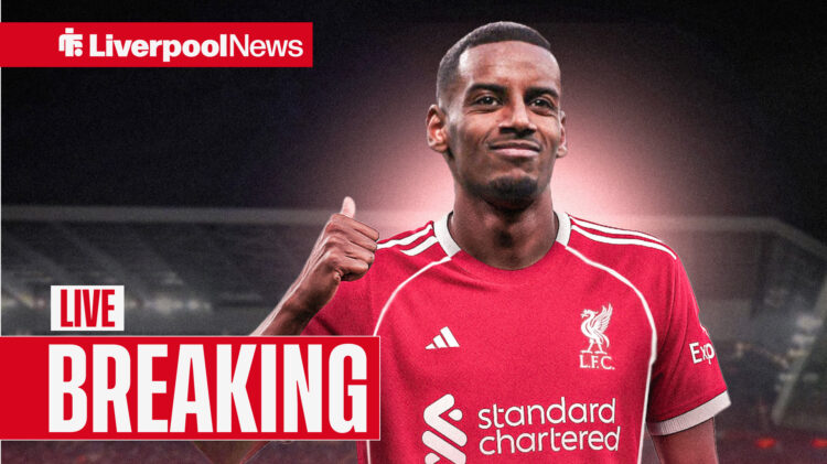 Alexander Isak in Liverpool kit