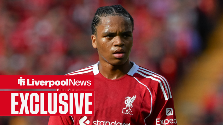 Liverpool star Rio Ngumoha in action.