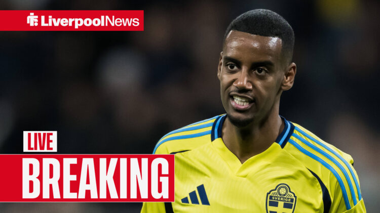 Liverpool target Alexander Isak in Sweden kit