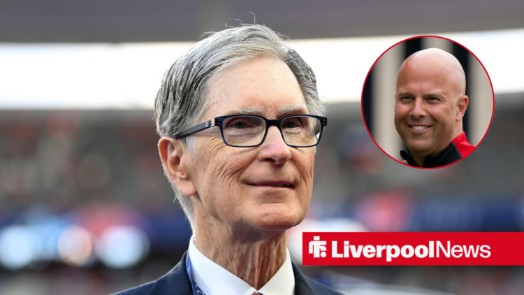 Liverpool chairman John Henry with manager Arne Slot smiling inset