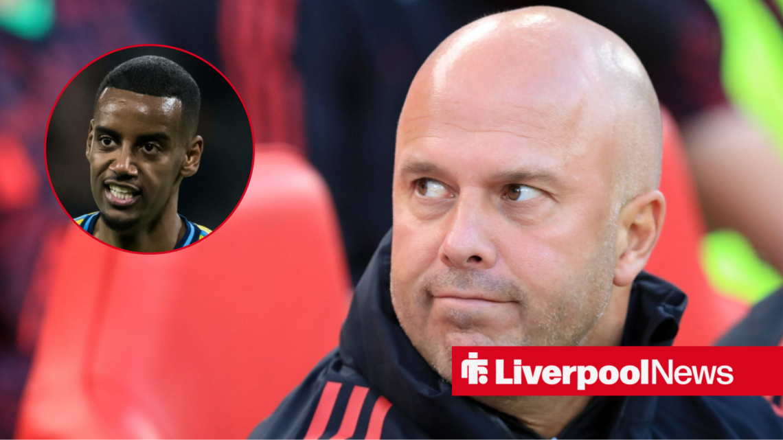 Liverpool manager Arne Slot with Alexander Isak inset