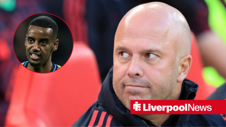 Liverpool manager Arne Slot with Alexander Isak inset