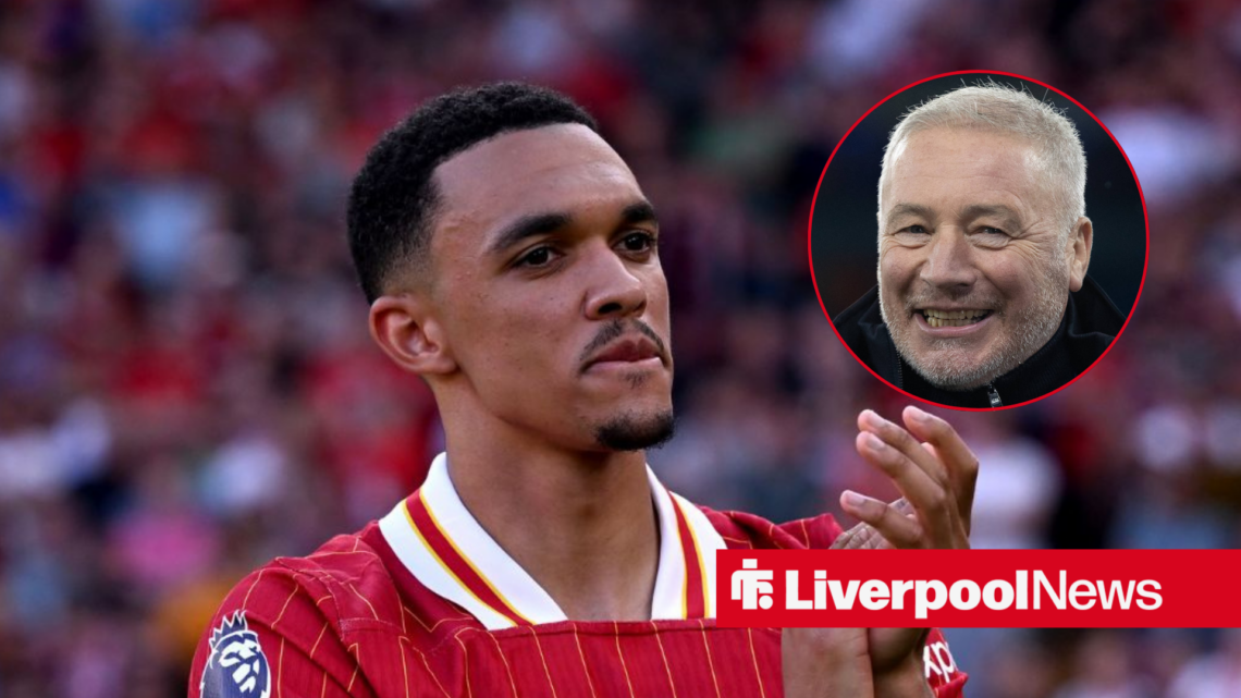 Real Madrid defender Trent Alexander-Arnold claps with Ally McCoist inset