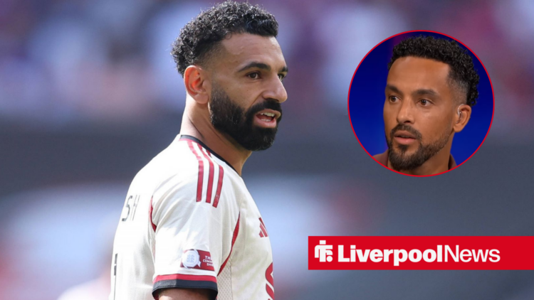 Liverpool winger Mohamed Salah with Theo Walcott inset