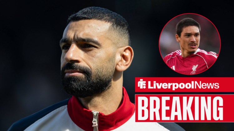 Liverpool winger Mohamed Salah, with Darwin Nunez insert