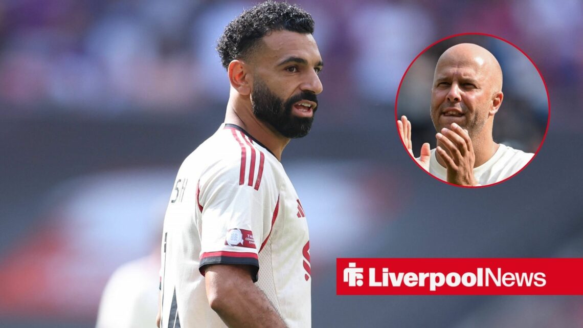 Mohamed Salah with Arne Slot inset