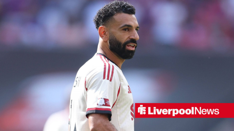 Liverpool star Mohamed Salah in match action