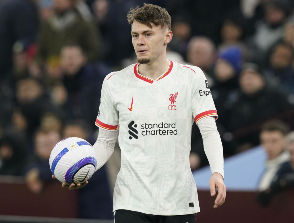 Conor Bradley playing for Liverpool