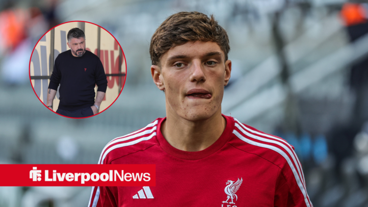 Liverpool star Giovanni Leoni, Italy boss Gennaro Gattuso in inset.