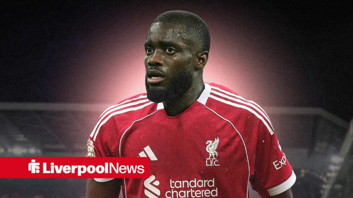 Dayot Upamecano in a Liverpool shirt.