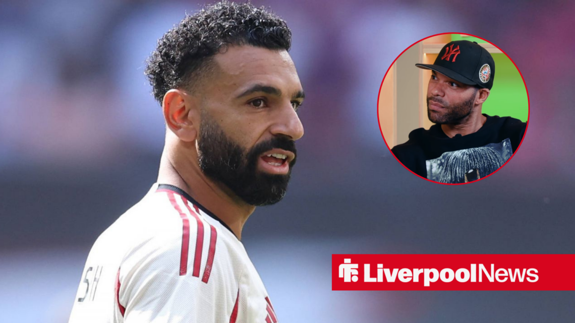 Liverpool star Mohamed Salah, Joleon Lescott in inset.