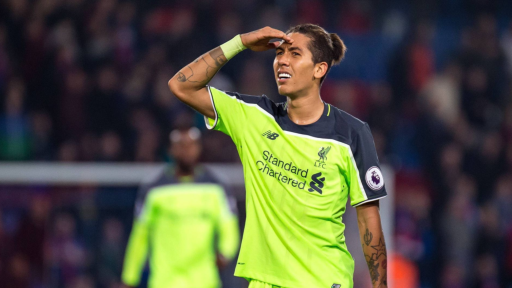 Roberto Firmino in action for Liverpool