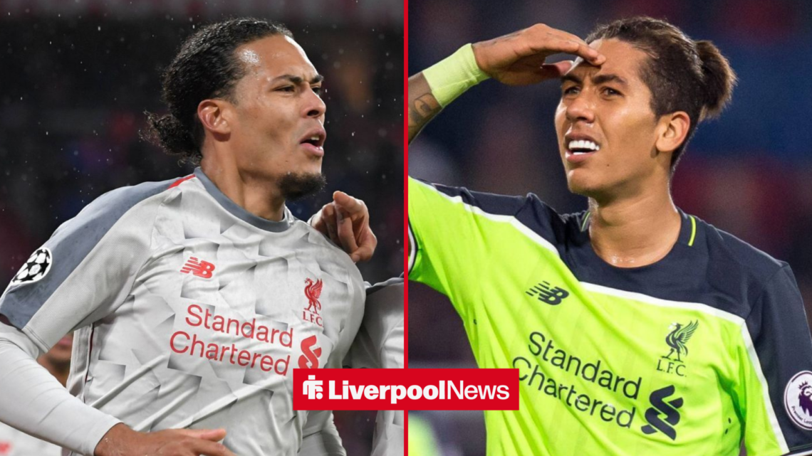 Virgil van Dijk and Roberto Firmino in action for Liverpool