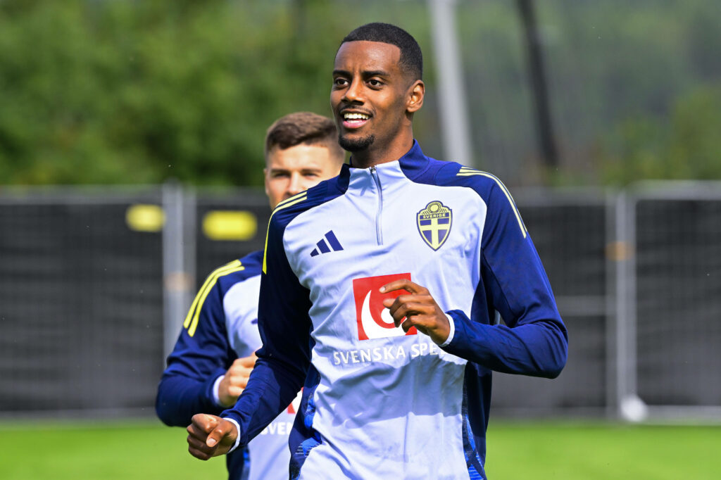 Alexander Isak in Sweden training